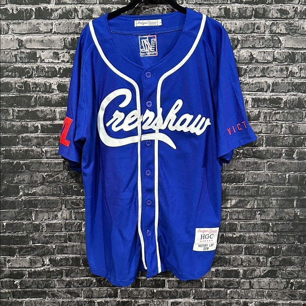Headgear Classics Nipsey Hussle Crenshaw Victory Lap baseball jersey in blue!